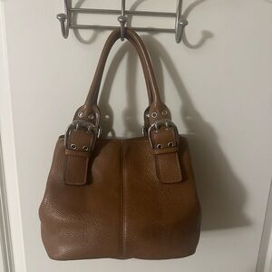 Vintage Tignanello Brown Pebbled Leather Shoulder Bag